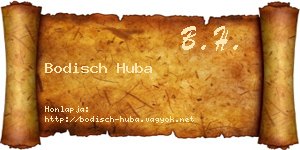 Bodisch Huba névjegykártya